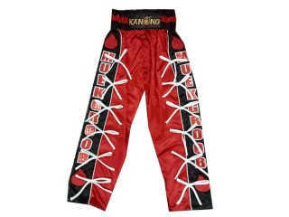 Vlastní kalhoty na kickbox : KNPANTS-005-Červená-Černá