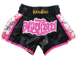 Kanong Muay Thai Šortky : KNS-501-Černá