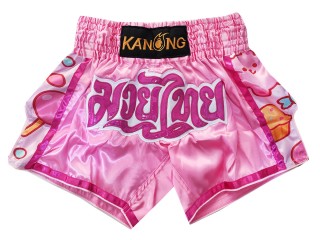 Kanong Muay Thai Šortky : KNS-501-Růžová