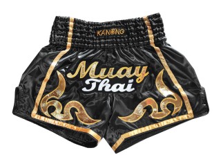 Kanong Retro Muay Thai šortky : KNSRTO-232-Černá