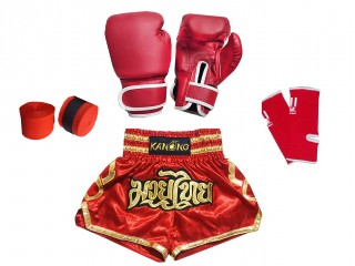 Muay Thai set pro děti : 121-Červená