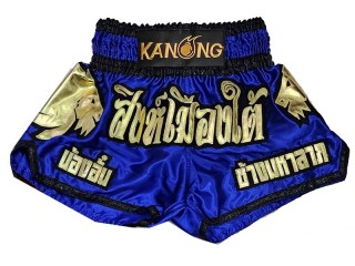 Zakázkové šortky Muay Thai s názvem : KNSCUST-1280-Modrá