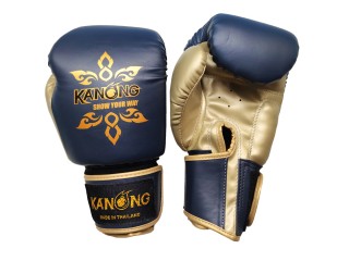 Kanong Thai Box Rukavice : "Thai Power" Tmavě modrá/Zlato