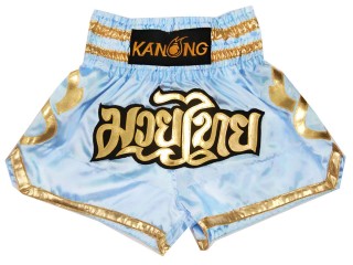 Kanong Muay Thai Kick-box Trenky Šortky  : KNS-121-Světle modrá