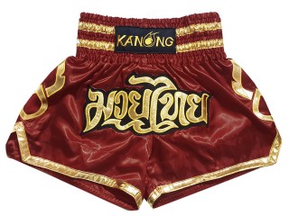 Kanong Muay Thai Kick-box Trenky Šortky  : KNS-121-Kaštanová