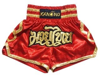 Kanong Muay Thai Kick-box Trenky Šortky  : KNS-121-Červené