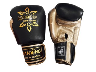Kanong Muay Thai Rukavice : "Thai Power" Černá/Zlato