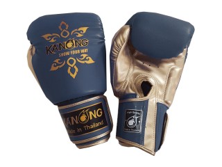 Kanong Thai Box Rukavice : "Thai Power" Tmavě modrá/Zlato