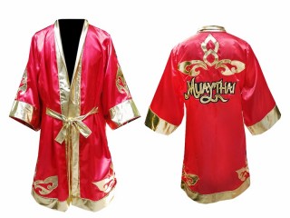 Kanong Muay Thai Fight Robe : Červené Lai Thai