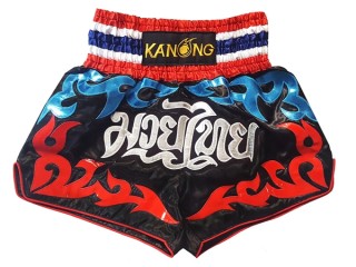 Kanong Muay Thai Kick-box Trenky Šortky  : KNS-122-Černá