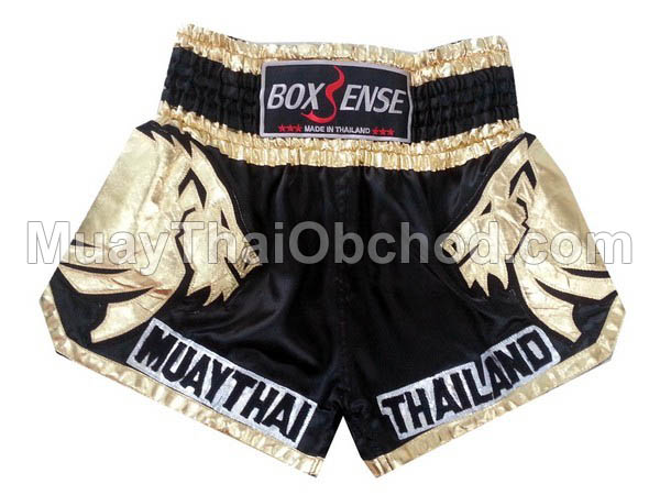 Boxsense Muay Thai Kick-box Trenky Šortky  : BXS-303-Zlato