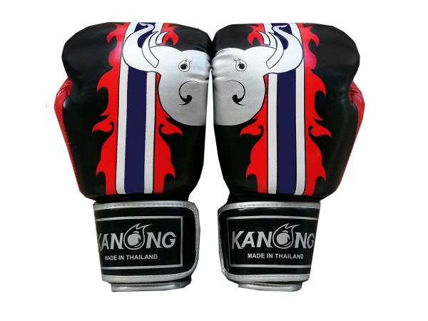 Kanong Thai Box Rukavice : Slon / černý