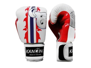 Kanong Thai Box Rukavice : Slon / Bílý