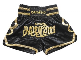 Kanong Muay Thai Kick-box Trenky Šortky pro ženy : KNS-121-černá