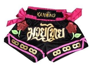 Kanong Muay Thai Kick-box Trenky Šortky  : KNS-129-Černá