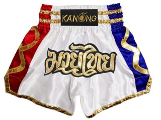 Kanong Muay Thai Šortky : KNS-141-Bílá
