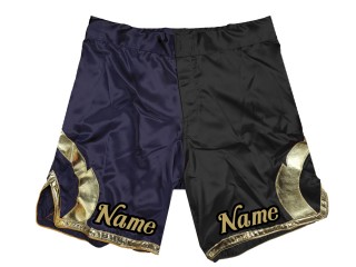 Personalizujte šortky MMA přidejte název nebo logo: Navy-Black