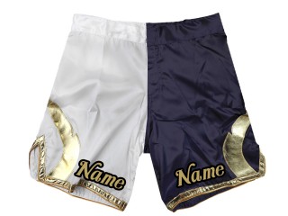 Vlastní MMA šortky s názvem nebo logem: White-Navy