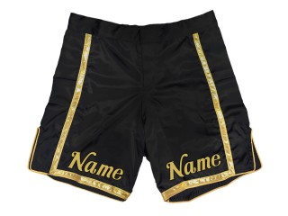 Zakázkové MMA šortky se jménem nebo logem: Black-Gold
