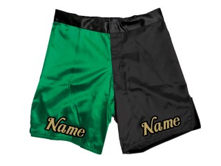 Vlastní MMA šortky s názvem nebo logem: Zeleno-černé
