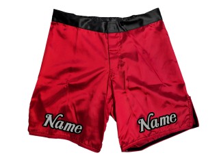 Vlastní MMA šortky se jménem nebo logem: červené