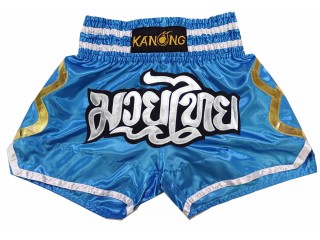 Kanong Muay Thai Kick-box Trenky Šortky  : KNS-143-Skyblue