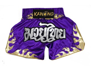 Kanong Muay Thai Kick-box Trenky Šortky  : KNS-145-Purple