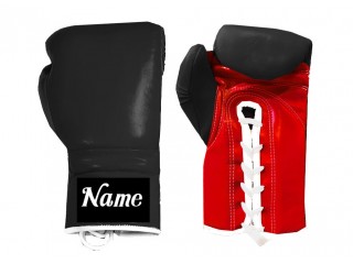 Personalizace Boxerské rukavice se šněrováním : Černo-červená