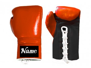 Personalizace Boxerské rukavice se šněrováním : Oranžovo-černý