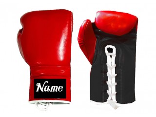 Personalizace Boxerské rukavice se šněrováním : Červeno-černá