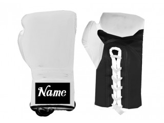 Personalizace Boxerské rukavice se šněrováním : Bílo-černé