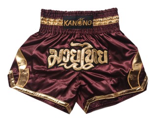 Kanong Muay Thai Kick-box Trenky Šortky  : KNS-144-Kaštanové