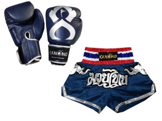 Odpovídající rukavice Muay Thai a šortky Muay Thai: Set-125-Gloves-Thaikick-námořnictvo