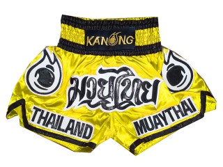 Kanong Muay Thai Kick-box Trenky Šortky  : KNS-118-Žlutá