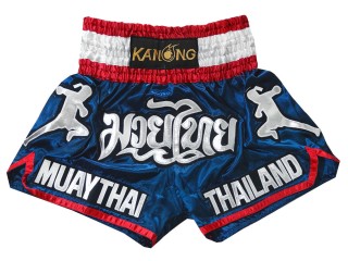 Kanong Muay Thai Kick-box Trenky Šortky pro děti : KNS-133-Námořnická modrá -K