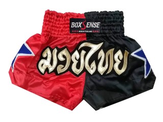 Muay Thai Trenky Boxsense : BXS-089-Červené-černá