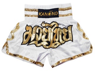 Kanong Muay Thai Kick-box Trenky Šortky  : KNS-121-Bílý