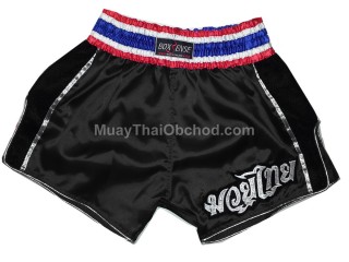 Dámská Retro Muay Thai šortky Boxsense : BXSRTO-001-Černá