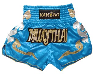 Kanong Muay Thai Kick-box Trenky Šortky  : KNS-126-modrá obloha
