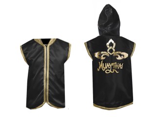 Kanong Muay Thai Mikina s kapucí / Walk in Jacket : Černá Lai Thai