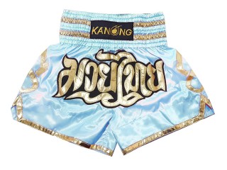 Kanong Muay Thai Kick-box Trenky Šortky  : KNS-121-Světle modrá