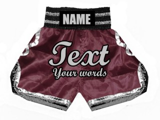 Personalizace Boxerské Kraťasy : KNBSH-023-Kaštanová-Stříbrný