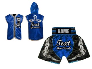 Kanong Boxerská Mikina s kapucí + Boxerské šortky : Modrý