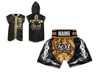 Kanong Boxerská Mikina s kapucí + Boxerské šortky : Zlato