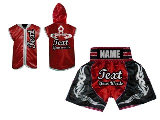 Kanong Boxerská Mikina s kapucí + Boxerské šortky : Červené