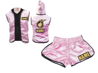 Kanong Dámské Boxerská Mikina s kapucí + Boxerské šortky : Růžový