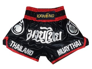 Kanong Muay Thai Kick-box Trenky Šortky pro děti : KNS-118-Černá-K