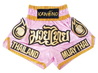 Kanong Muay Thai Kick-box Trenky Šortky pro děti : KNS-118-Růžový-K