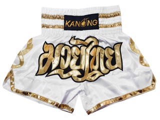 Kanong Muay Thai Kick-box Trenky Šortky pro děti  : KNS-121-Bílý-K