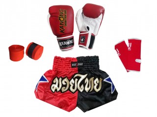Muay Thai kompletní sada pro děti : Červené